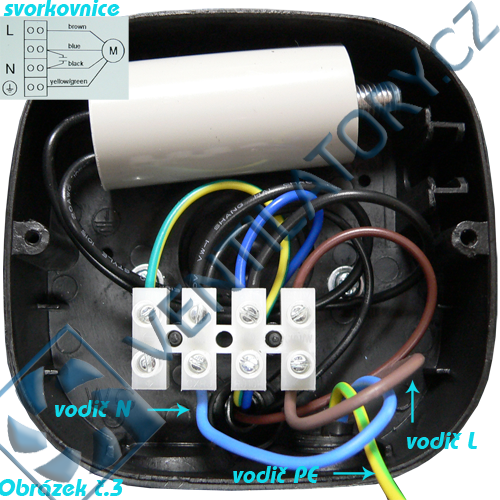 Správné zapojení axiálního průmyslového ventilátoru 3