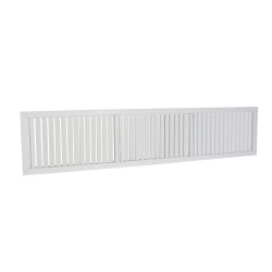 PVC ventilační mřížka bílá s pevnou žaluzií 1380x603 mm
