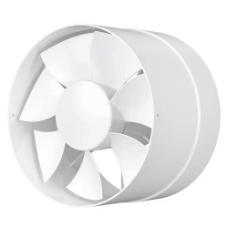 Malý potrubní ventilátor Dalap 150 DAN na 12 V do vlhkého prostředí, zúžený, Ø 150 mm