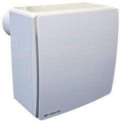 Ventilátor do koupelny se zpětnou klapkou, časovým spínačem a vyšším tlakem Ø 80 mm, horizontální