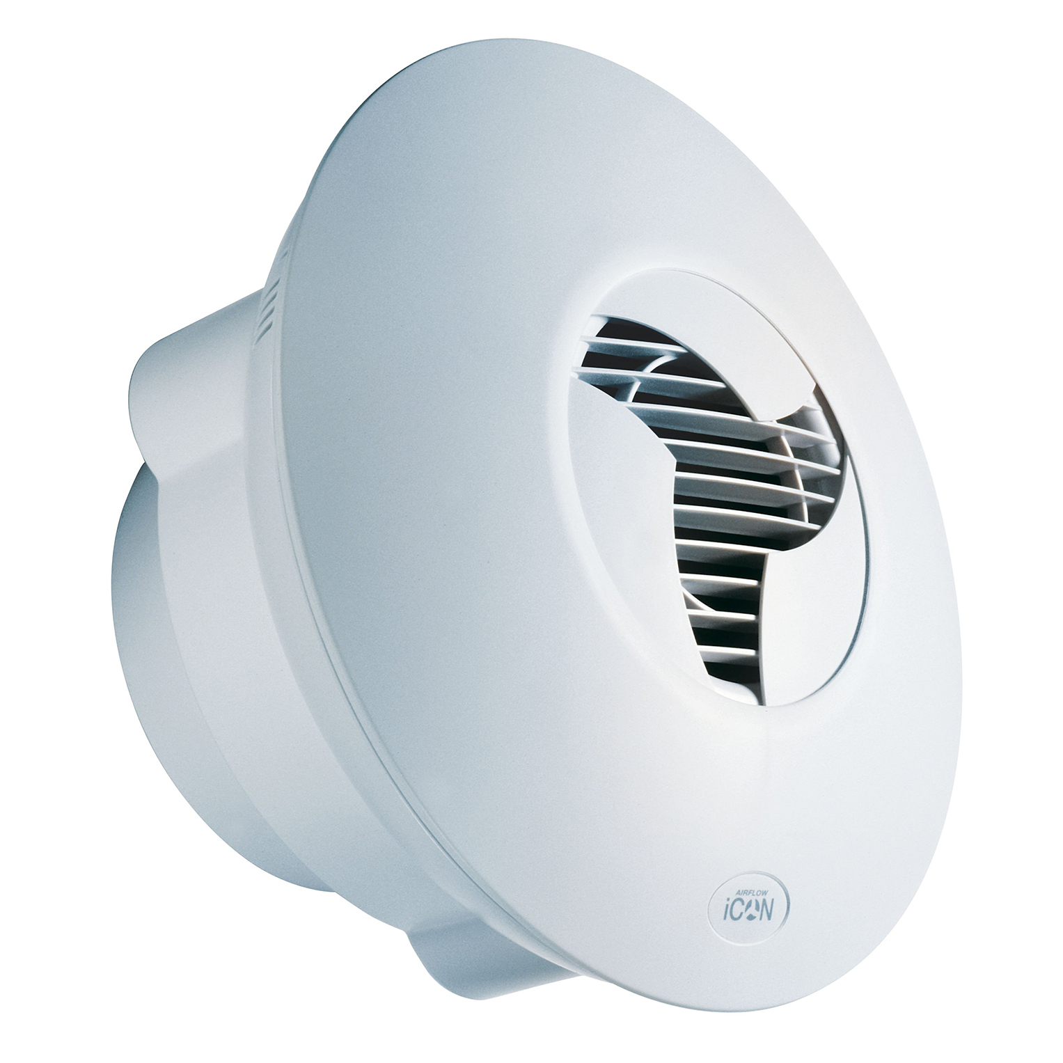Designový ventilátor do koupelny s třílistou automatickou žaluzií iCON 60, Ø 150 mm