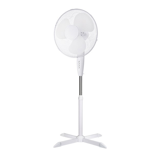 Stojanový ventilátor Ø 40 cm v bílé barvě