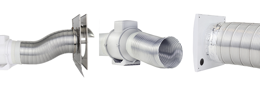 Vzduchovou flexi hadici Dalap ALUDAP lze snadno napojit na ventilátory i větrací mřížky