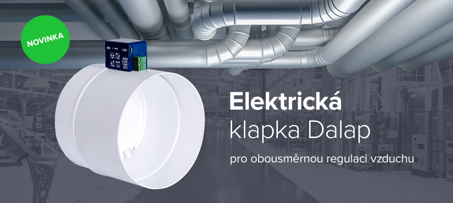 Nová PVC elektrická zpětná klapka Dalap SK1