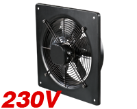 Axiální odtahové průmyslové ventilátory na 230V