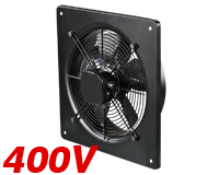 Axiální odtahové průmyslové ventilátory na 400V