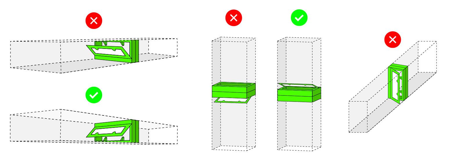 Správné použití a montáž pachotěsné zpětné klapky Dalap GBV pro hranaté potrubí.
