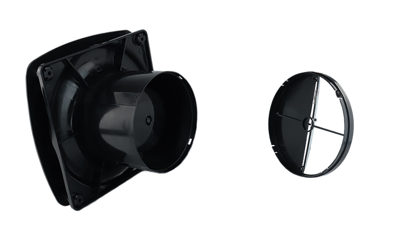 Ventilátor Dalap ONYX je vybaven snímatelnou plastovou zpětnou klapkou.