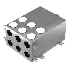 Kovový distribuční box pro propojení systému Flexitech Ø 75 mm s 6 vývody MADB 2125