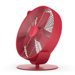 Stolní ventilátor s plynule nastavitelným výkonem TIM v červené barvě