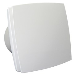 Ventilátor do koupelny s předním panelem a časovým doběhem na 12V do vlhkého prostředí Ø 100 mm