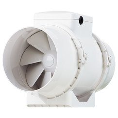 Ventilátor do potrubí axiální plastový s časovým spínačem Ø 100 mm
