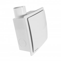 Ventilátor do koupelny se zpětnou klapkou, vyšším tlakem, časovačem s regulací Ø 80 mm, vertikální