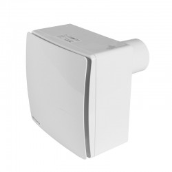 Ventilátor do koupelny se zpětnou klapkou, vyšším tlakem, časovačem s regulací Ø 80 mm, horizontální