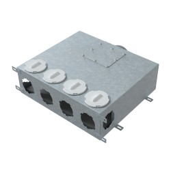 Kovový distribuční box pro propojení systému Flexitech Ø 90 mm s 6 vývody MADB 1125
