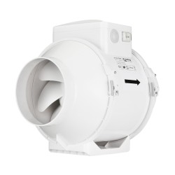 Ventilátor do potrubí axiální plastový s přepínačem rychlosti a vyšším výkonem  Ø 125 mm
