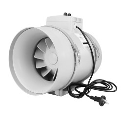 Profesionální ventilátor do potrubí Ø 200 mm s teplotním čidlem a regulátorem otáček