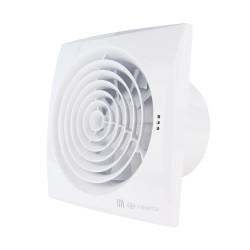 Tichý ventilátor do koupelny se slídovou zpětnou klapkou Ø 150 mm