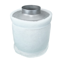 Uhlíkový filtr do potrubí Ø 100 mm, délka 250 mm