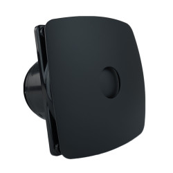 Ventilátor do koupelny Dalap 125 ONYX se zpětnou klapkou, Ø 125 mm, matná černá