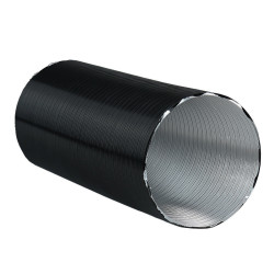 Kruhové ohebné potrubí černé Dalap ALUDAP D do 200°C, Ø 100 mm, délka 3000 mm