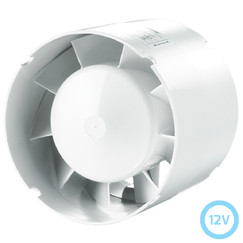 Ventilátor do potrubí malý na 12V Ø 100 mm