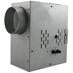 Tichý ventilátor do potrubí s termostatem, regulátorem otáček a izolací hluku radiální Ø 100 mm