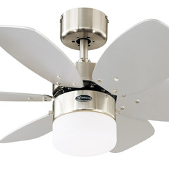 Stropní ventilátor se světlem a řetizkovým ovládáním Westinghouse FLORA ROYALE 78788, Ø 76 cm