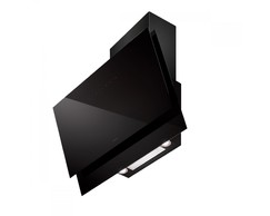 Moderní nástěnný odsavač par Black Tie 80 cm, černé sklo
